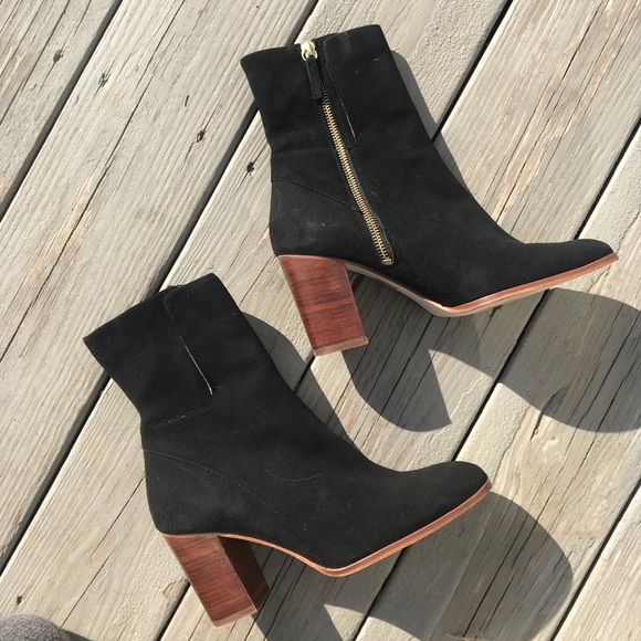 Free People Shoes - Free People Suede Boots with wood heel